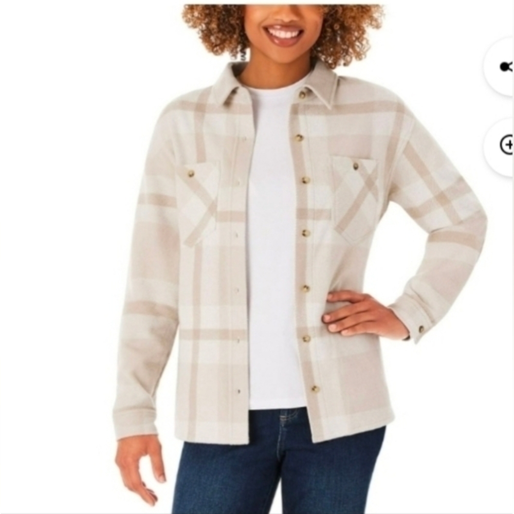 Member's Mark Women's Relaxed Fit Warm Long Sleeve Cozy Button Down